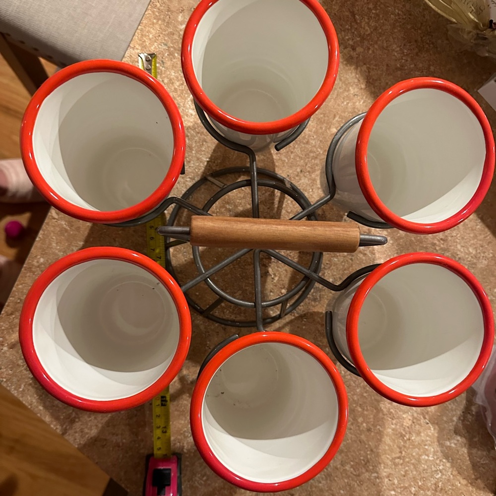 Drink carrier & bowls Hearth & Hand